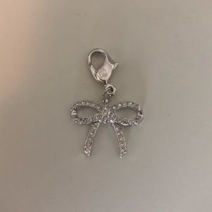 Swarovski silver bow charm